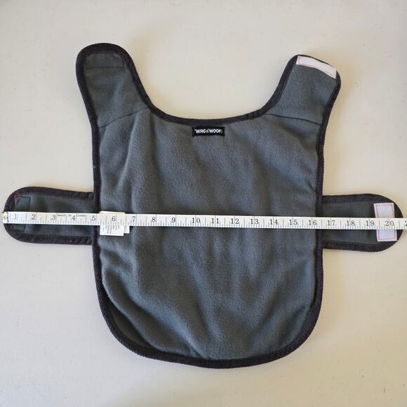 WAG n WOOF Red Gray Plaid Dog Coat Jacket with Fleece Lining Size Small - Picture 6 of 10